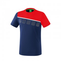 5-C T-Shirt new navy/rot/weiß